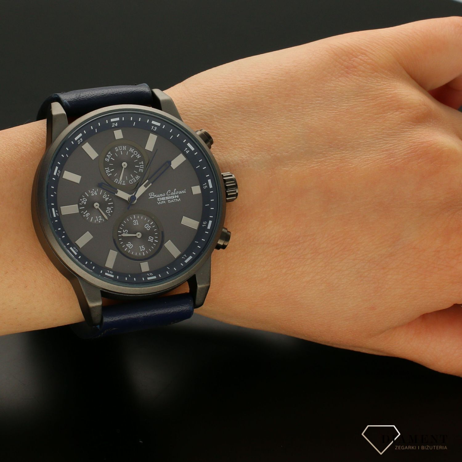 Zegarek męski na pasku Bruno Calvani Classic BC1377 BLUEa (2).jpg